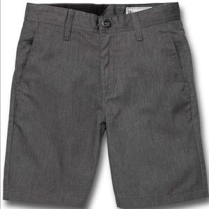 Volcom Boy's Frickin Chino Shorts (Big Kids) Charcoal Heather 26 (13 Big Kids)